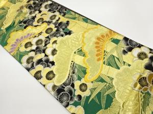 松竹梅模様織出し袋帯